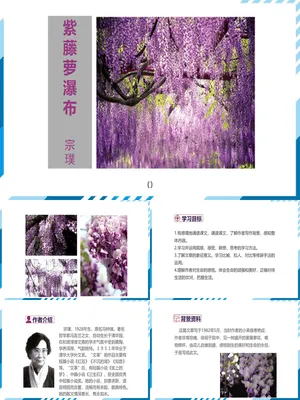 紫藤萝瀑布PPT课件5