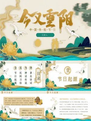 PTJR0001重阳节文化展示中国风