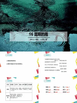 昆明的雨PPT课件1