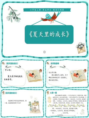 夏天里的成长PPT课件1