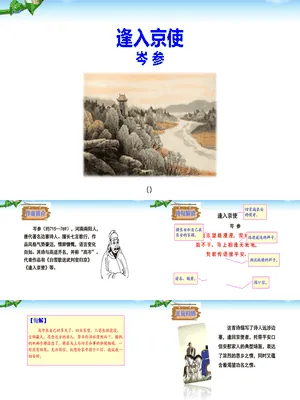 逢入京使PPT课件1