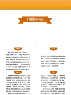 《傅雷家书》选择性阅读PPT课件1
