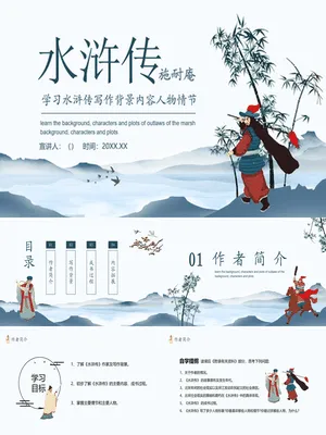 四大名著之水浒传介绍PPT课件