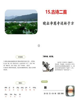 《晓出净慈寺送林子方》古诗二首PPT课件2