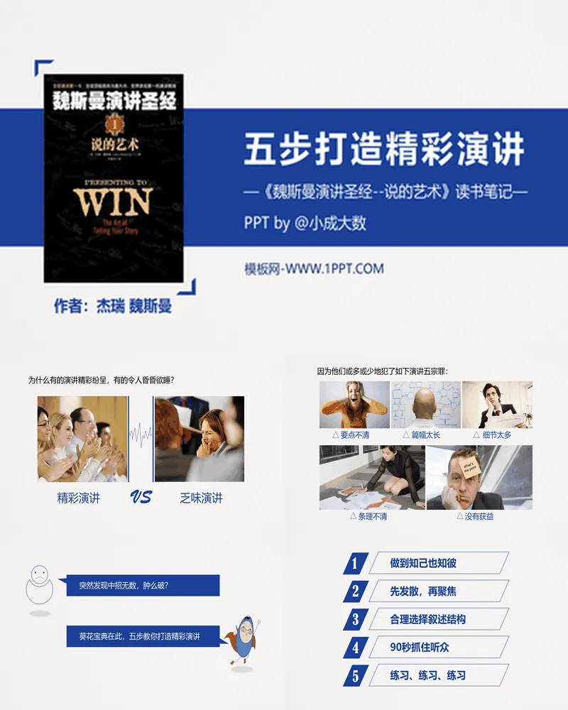 五步打造精彩演讲《魏斯曼演讲圣经》读书笔记模板