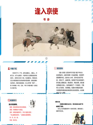 逢入京使PPT课件2