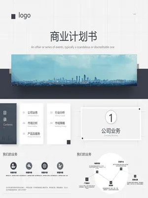 简洁大方商业计划书