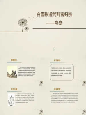 白雪歌送武判官归京PPT课件2
