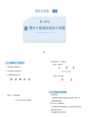 慢性子裁缝和急性子顾客PPT课件1