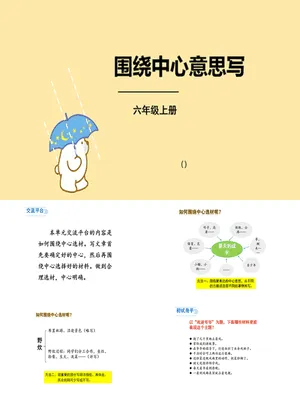 围绕中心意思写PPT课件3