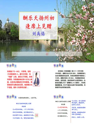 酬乐天扬州初逢席上见赠PPT课件2