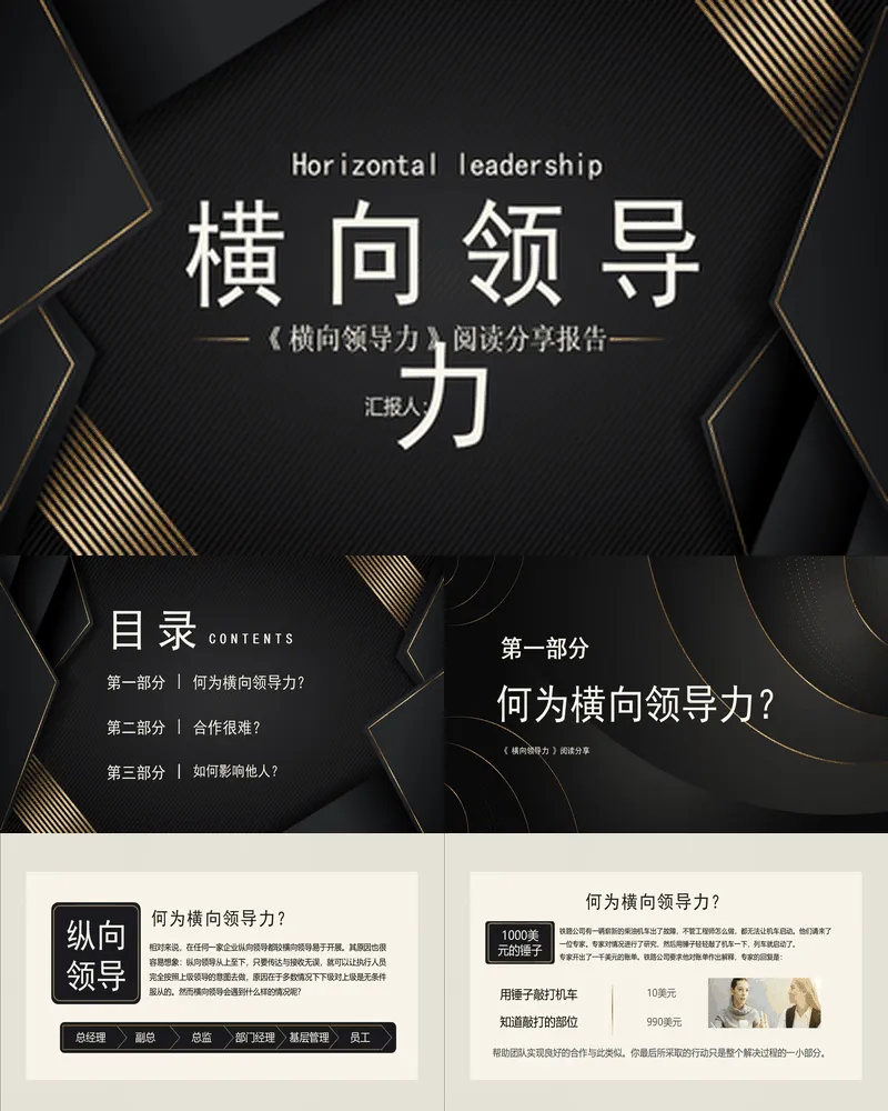 黑金高级感《横向领导力》阅读分享报告