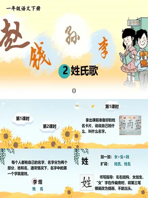 姓氏歌PPT课件8