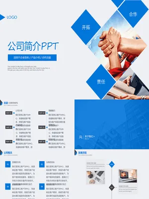 P34946商务实用型公司企业介绍PPT