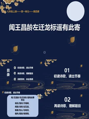 闻王昌龄左迁龙标遥有此寄PPT课件3