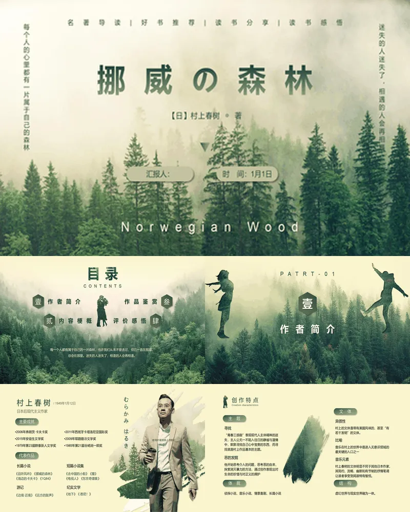 绿色森林背景的《挪威の森林》好书推荐