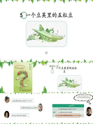 一个豆荚里的五粒豆PPT课件7