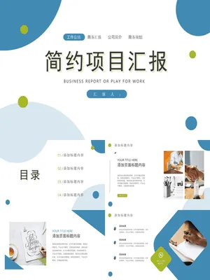 P29123清新简约项目汇报