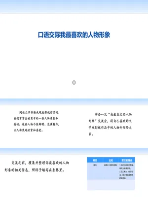 我最喜欢的人物形象PPT课件1